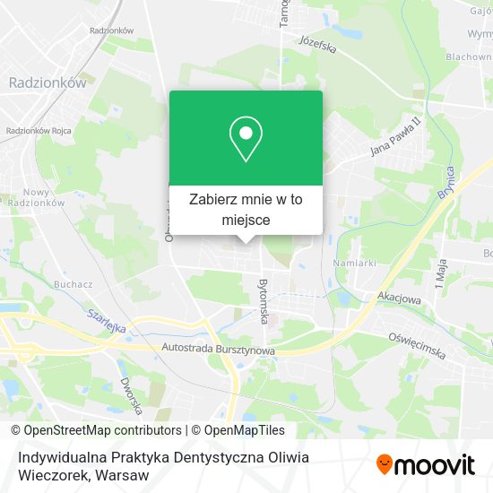 Mapa Indywidualna Praktyka Dentystyczna Oliwia Wieczorek