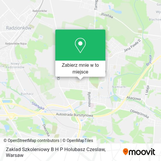 Mapa Zaklad Szkoleniowy B H P Holubasz Czeslaw