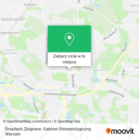 Mapa Śniadach Zbigniew. Gabinet Stomatologiczny