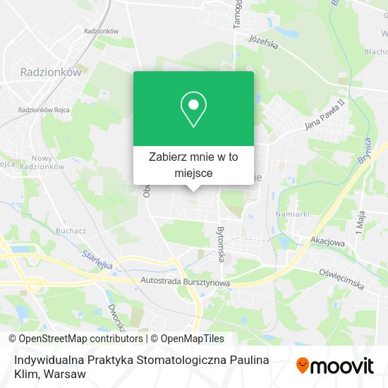 Mapa Indywidualna Praktyka Stomatologiczna Paulina Klim