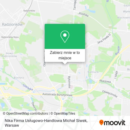 Mapa Nika Firma Usługowo-Handlowa Michał Siwek