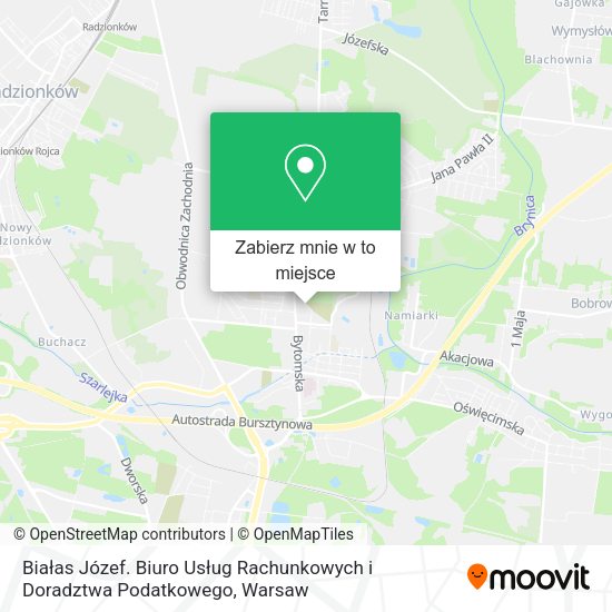 Mapa Białas Józef. Biuro Usług Rachunkowych i Doradztwa Podatkowego