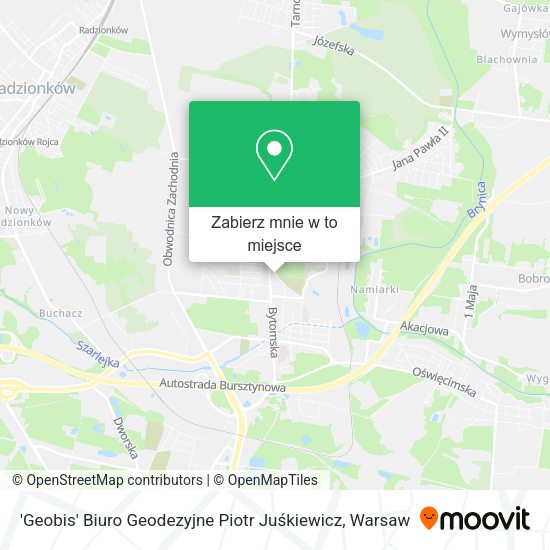 Mapa 'Geobis' Biuro Geodezyjne Piotr Juśkiewicz