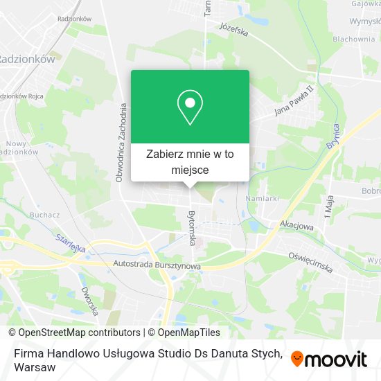 Mapa Firma Handlowo Usługowa Studio Ds Danuta Stych