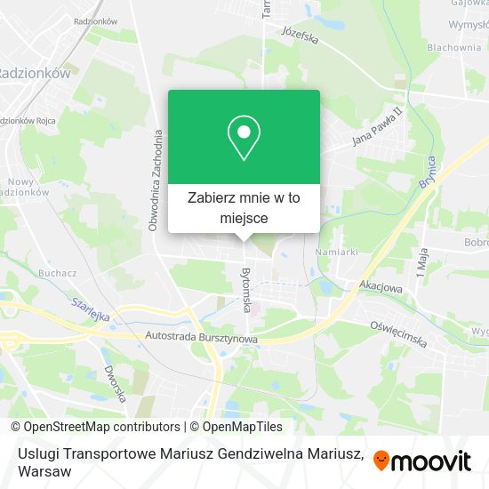 Mapa Uslugi Transportowe Mariusz Gendziwelna Mariusz