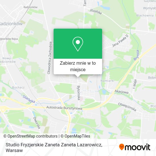 Mapa Studio Fryzjerskie Zaneta Zaneta Lazarowicz