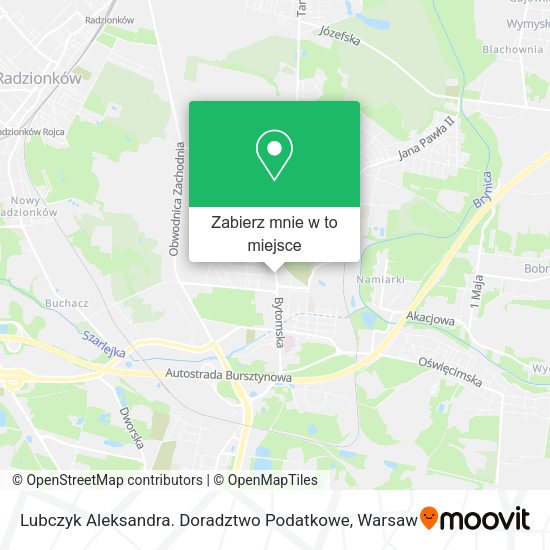 Mapa Lubczyk Aleksandra. Doradztwo Podatkowe