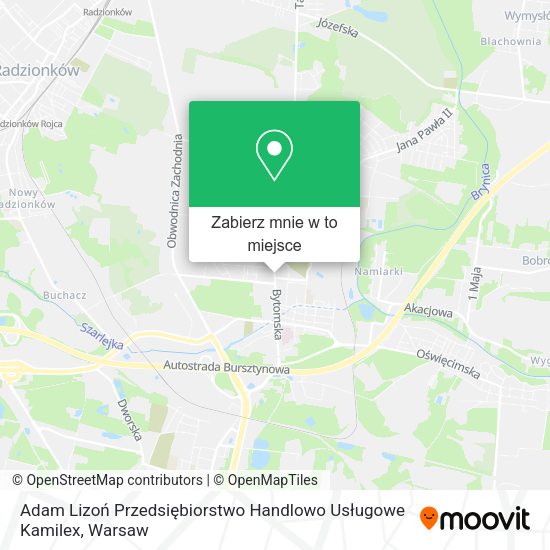 Mapa Adam Lizoń Przedsiębiorstwo Handlowo Usługowe Kamilex