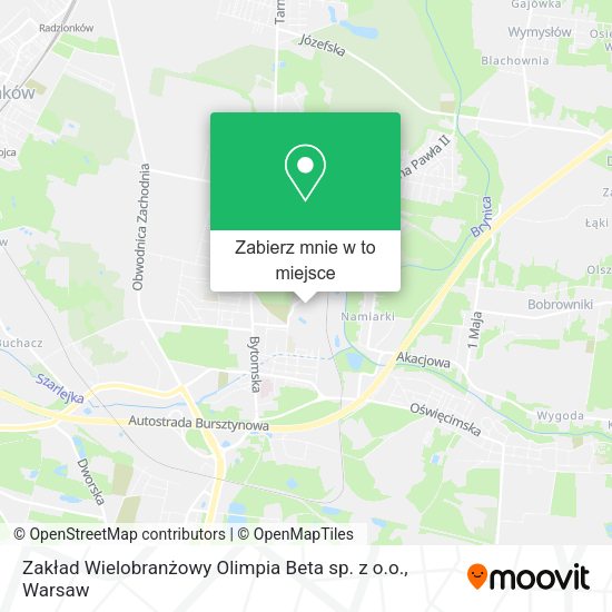 Mapa Zakład Wielobranżowy Olimpia Beta sp. z o.o.