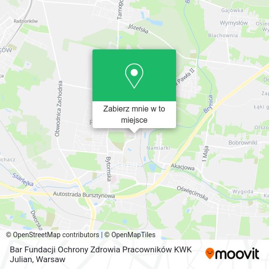 Mapa Bar Fundacji Ochrony Zdrowia Pracowników KWK Julian