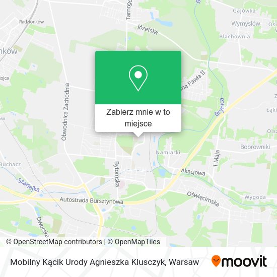 Mapa Mobilny Kącik Urody Agnieszka Klusczyk