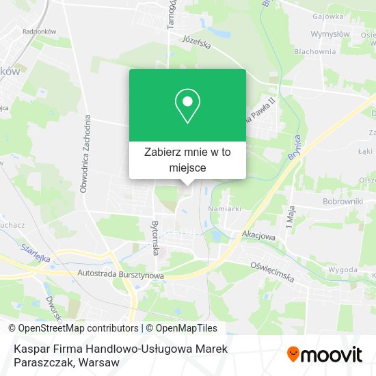 Mapa Kaspar Firma Handlowo-Usługowa Marek Paraszczak