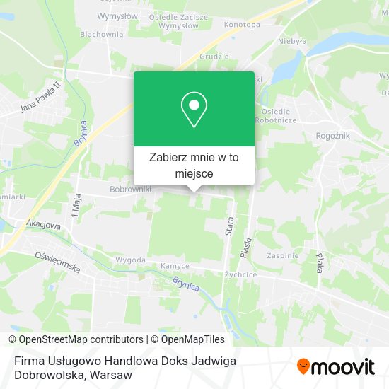 Mapa Firma Usługowo Handlowa Doks Jadwiga Dobrowolska