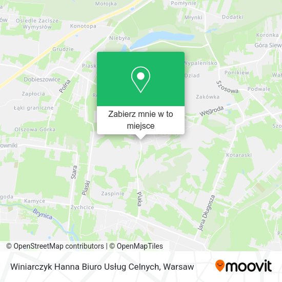 Mapa Winiarczyk Hanna Biuro Usług Celnych