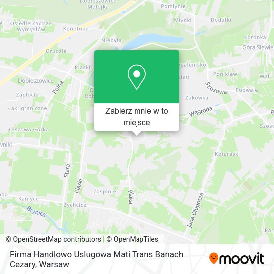 Mapa Firma Handlowo Uslugowa Mati Trans Banach Cezary