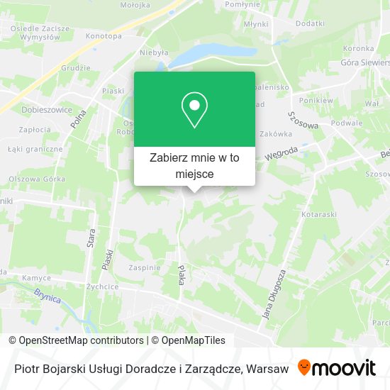 Mapa Piotr Bojarski Usługi Doradcze i Zarządcze