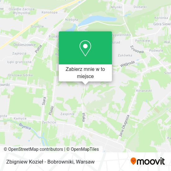 Mapa Zbigniew Kozieł - Bobrowniki