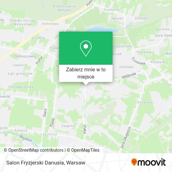 Mapa Salon Fryzjerski Danusia