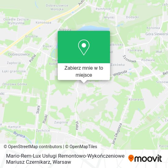 Mapa Mario-Rem-Lux Usługi Remontowo-Wykończeniowe Mariusz Czernikarz