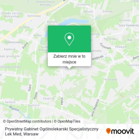 Mapa Prywatny Gabinet Ogólnolekarski Specjalistyczny Lek Med