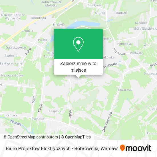 Mapa Biuro Projektów Elektrycznych - Bobrowniki