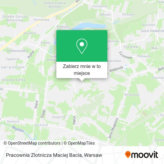 Mapa Pracownia Zlotnicza Maciej Bacia