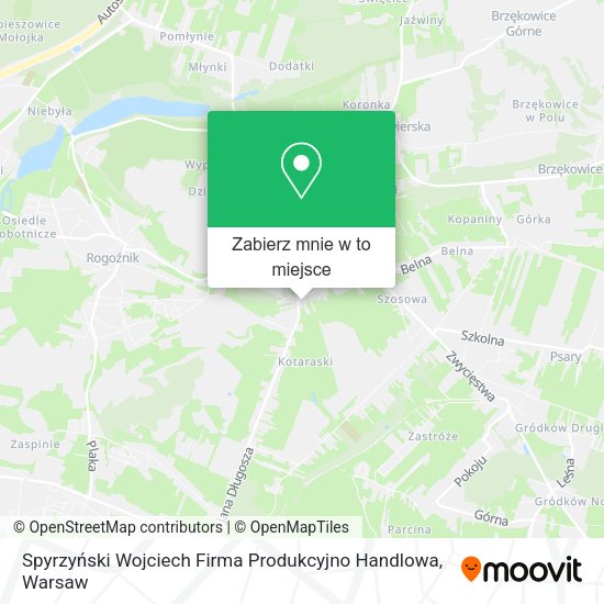 Mapa Spyrzyński Wojciech Firma Produkcyjno Handlowa