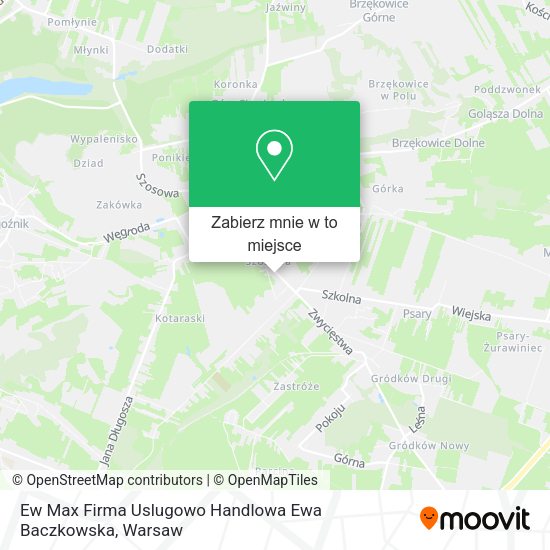 Mapa Ew Max Firma Uslugowo Handlowa Ewa Baczkowska