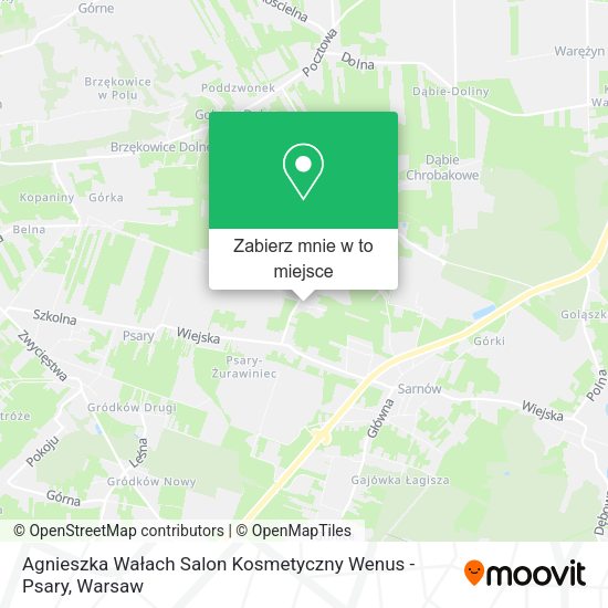 Mapa Agnieszka Wałach Salon Kosmetyczny Wenus - Psary