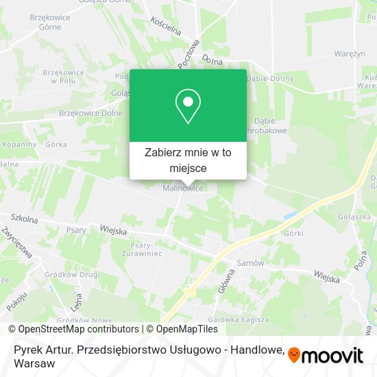 Mapa Pyrek Artur. Przedsiębiorstwo Usługowo - Handlowe