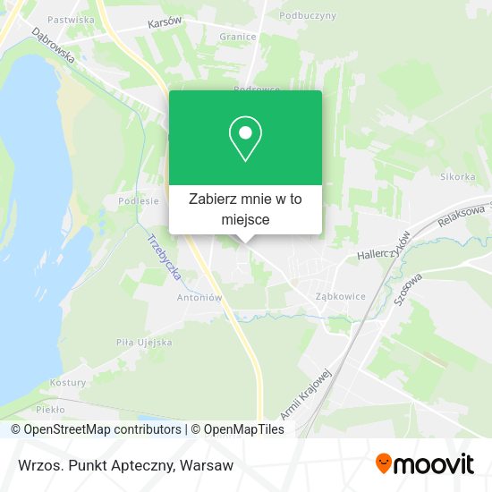 Mapa Wrzos. Punkt Apteczny