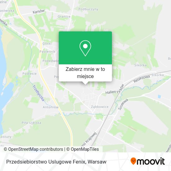 Mapa Przedsiebiorstwo Uslugowe Fenix