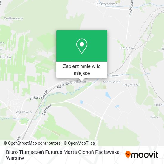 Mapa Biuro Tłumaczeń Futurus Marta Cichoń Pacławska