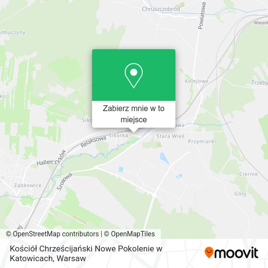 Mapa Kościół Chrześcijański Nowe Pokolenie w Katowicach