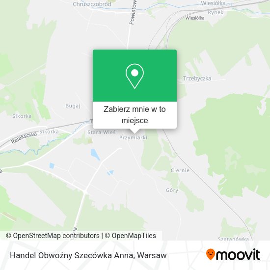 Mapa Handel Obwoźny Szecówka Anna