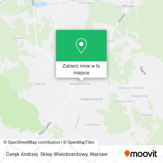 Mapa Ćwięk Andrzej. Sklep Wielobranżowy