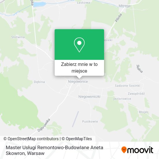 Mapa Master Usługi Remontowo-Budowlane Aneta Skowron