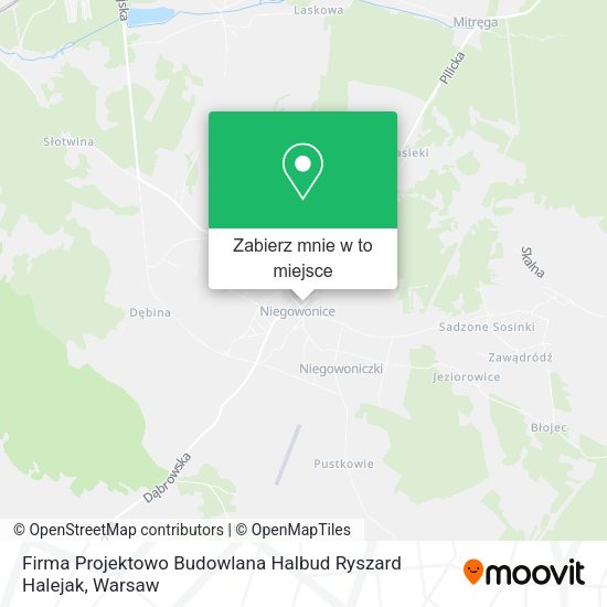 Mapa Firma Projektowo Budowlana Halbud Ryszard Halejak