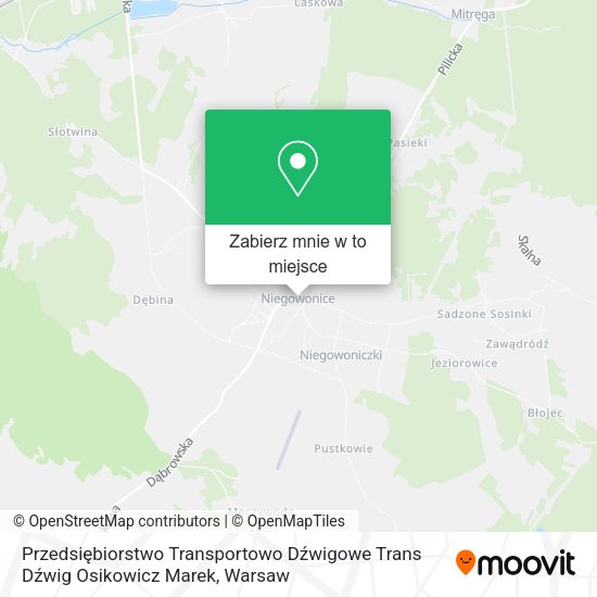 Mapa Przedsiębiorstwo Transportowo Dźwigowe Trans Dźwig Osikowicz Marek