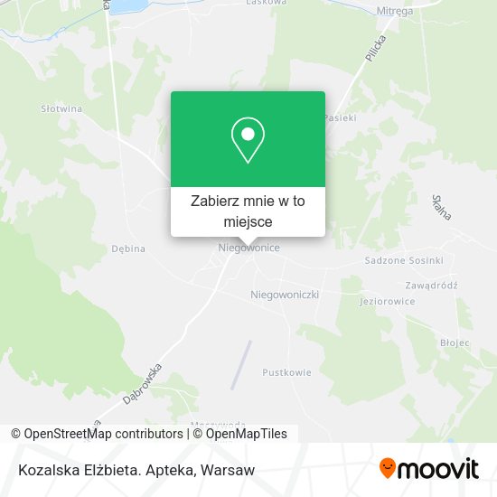 Mapa Kozalska Elżbieta. Apteka