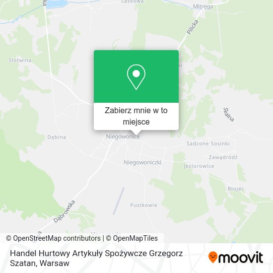 Mapa Handel Hurtowy Artykuły Spożywcze Grzegorz Szatan