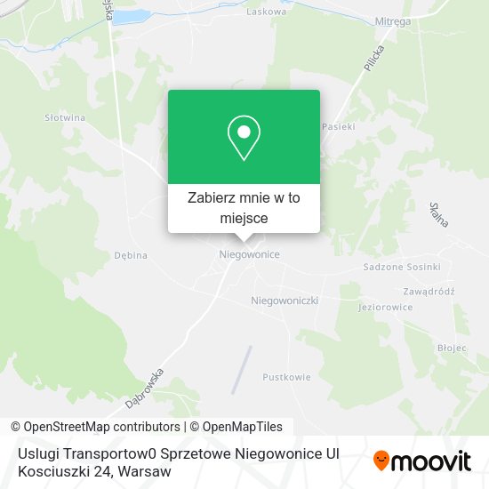 Mapa Uslugi Transportow0 Sprzetowe Niegowonice Ul Kosciuszki 24