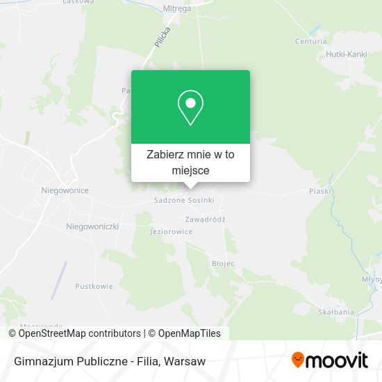 Mapa Gimnazjum Publiczne - Filia