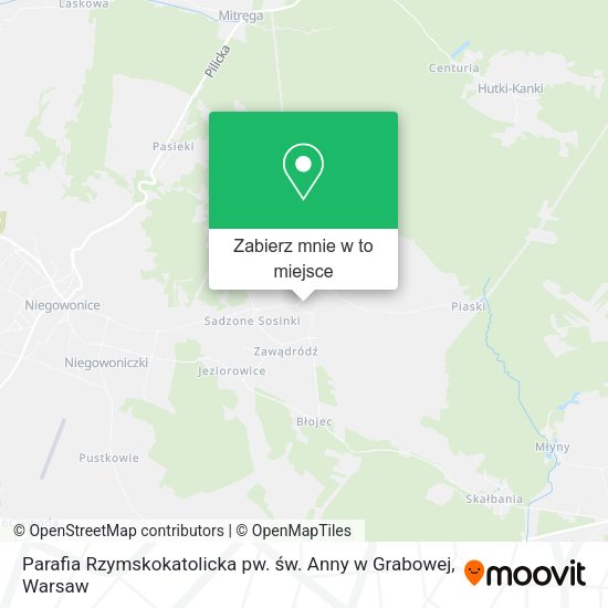 Mapa Parafia Rzymskokatolicka pw. św. Anny w Grabowej