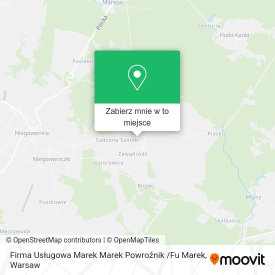 Mapa Firma Usługowa Marek Marek Powroźnik /Fu Marek