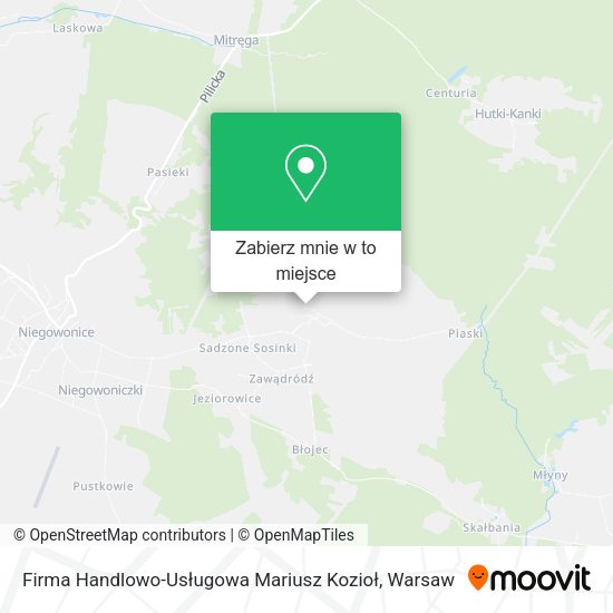 Mapa Firma Handlowo-Usługowa Mariusz Kozioł