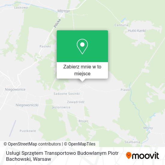 Mapa Usługi Sprzętem Transportowo Budowlanym Piotr Bachowski