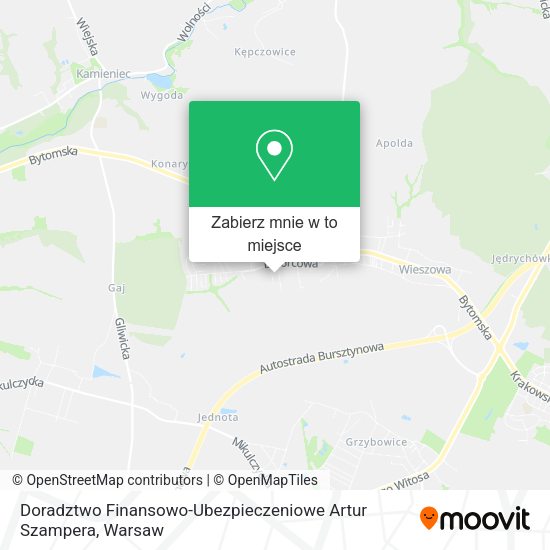 Mapa Doradztwo Finansowo-Ubezpieczeniowe Artur Szampera