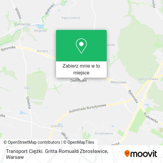 Mapa Transport Ciężki. Gritta Romuald Zbrosławice