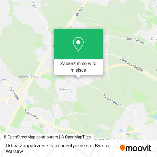 Mapa Urtica Zaopatrzenie Farmaceutyczne s.c. Bytom